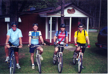 Ken, Mark, Joe, and Bob get started at Camp Spud.