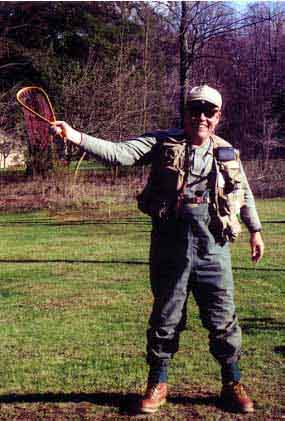 Ken was fishing.