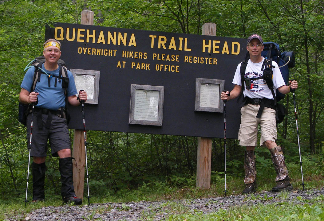 Zinnware and Highgear at the Quehanna Trail head in Parker Dam State Park